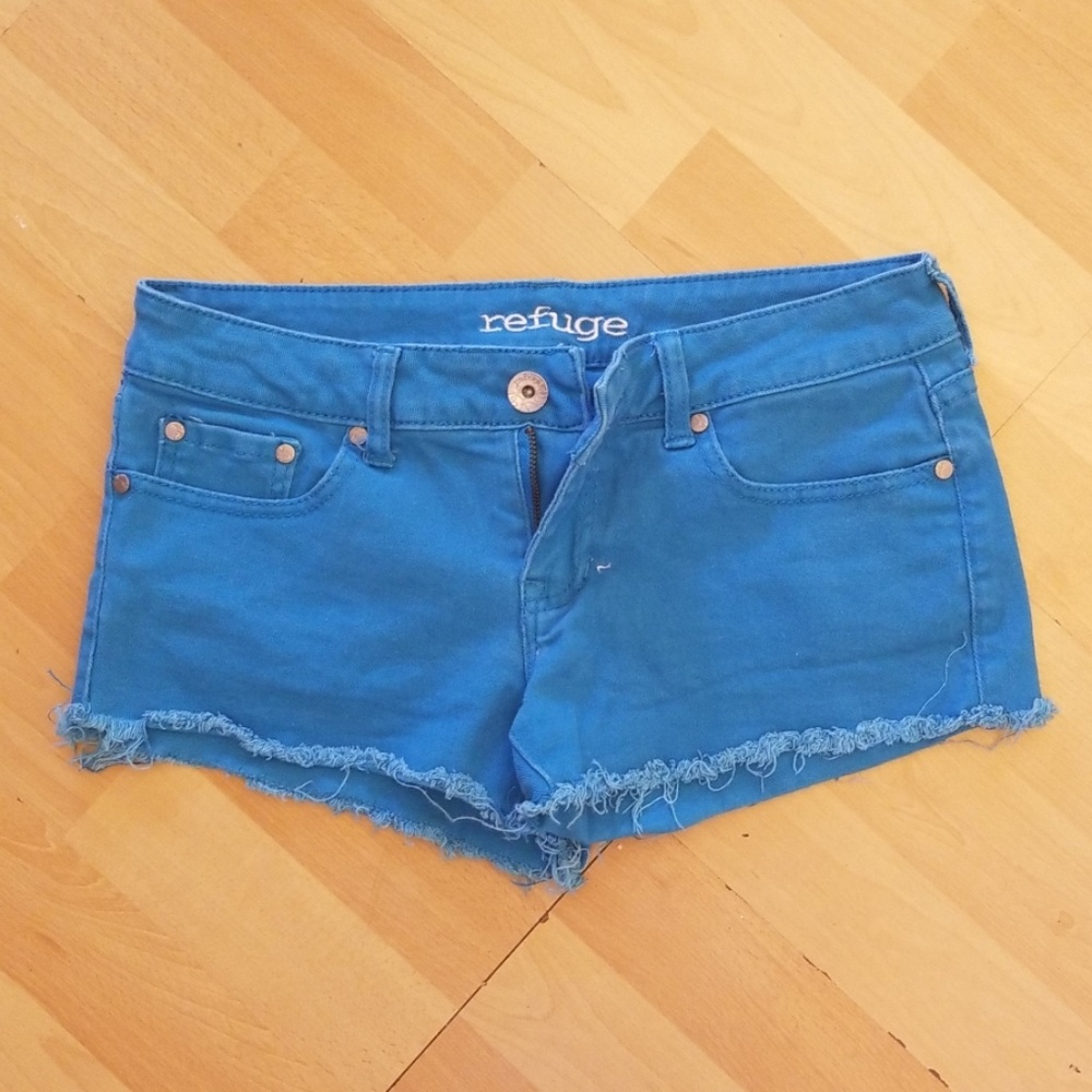 Refuge Jean Shorts Turquoise Size 6